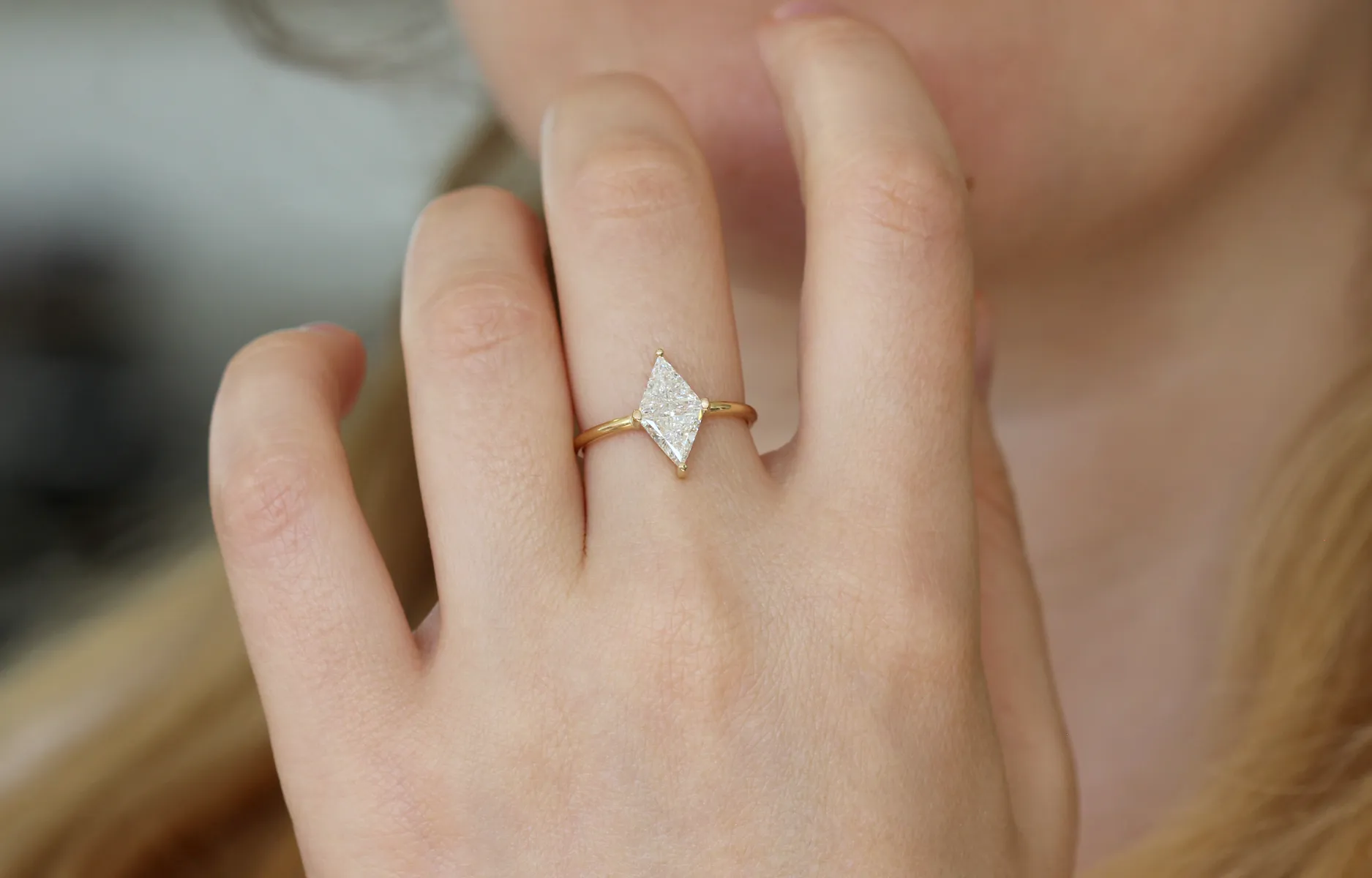 Rhombus Engagement Ring - One Carat Engagement Ring