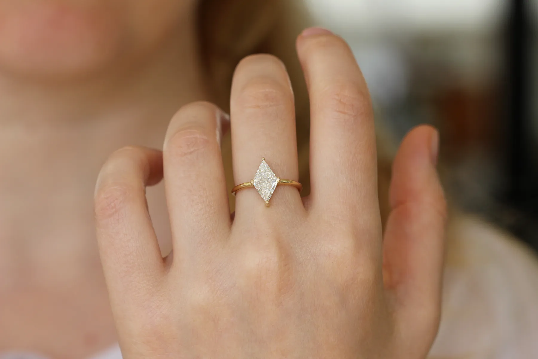 Rhombus Engagement Ring - One Carat Engagement Ring