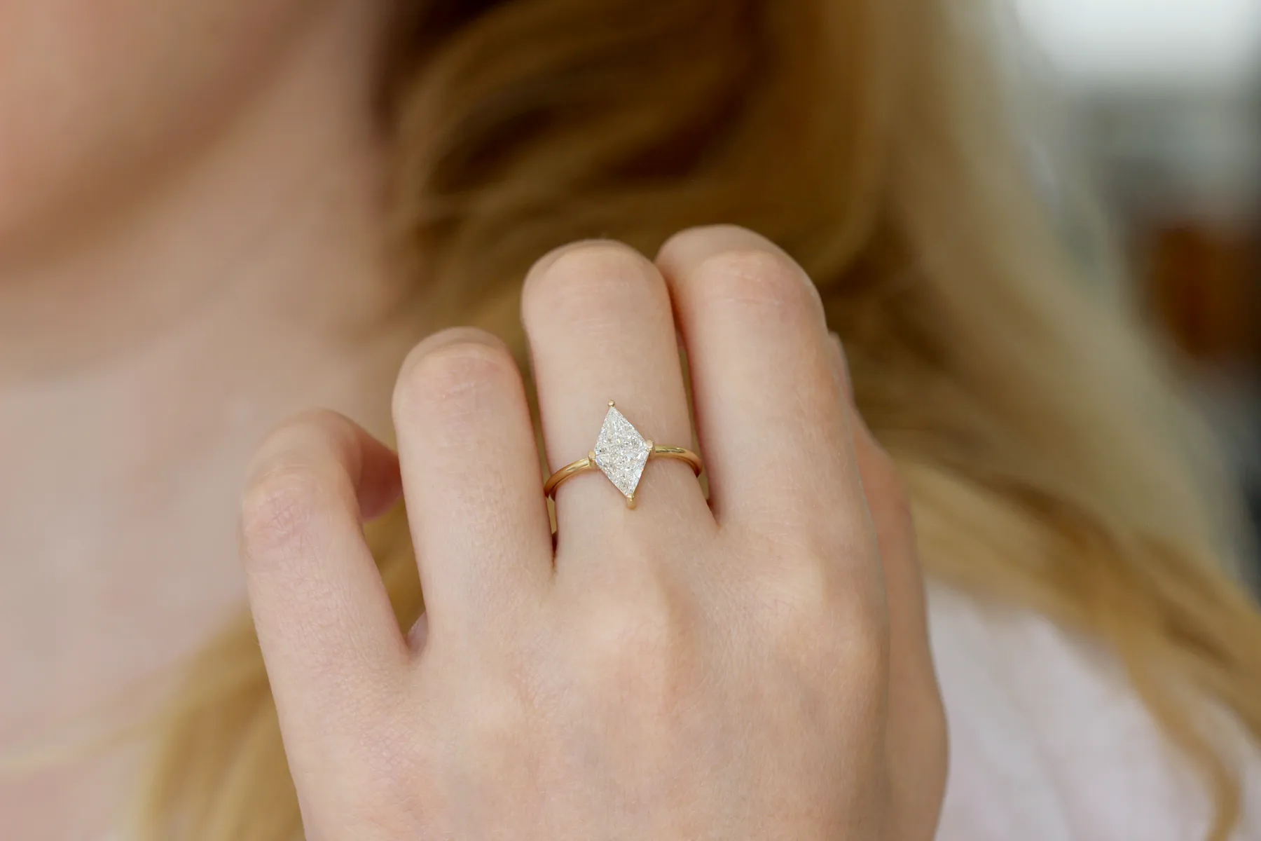 Rhombus Engagement Ring - One Carat Engagement Ring