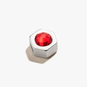 Ruby Birthstone Slider Charm, July