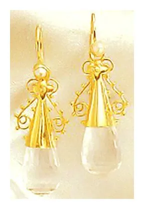 Salome Crystal Screw Back Earrings