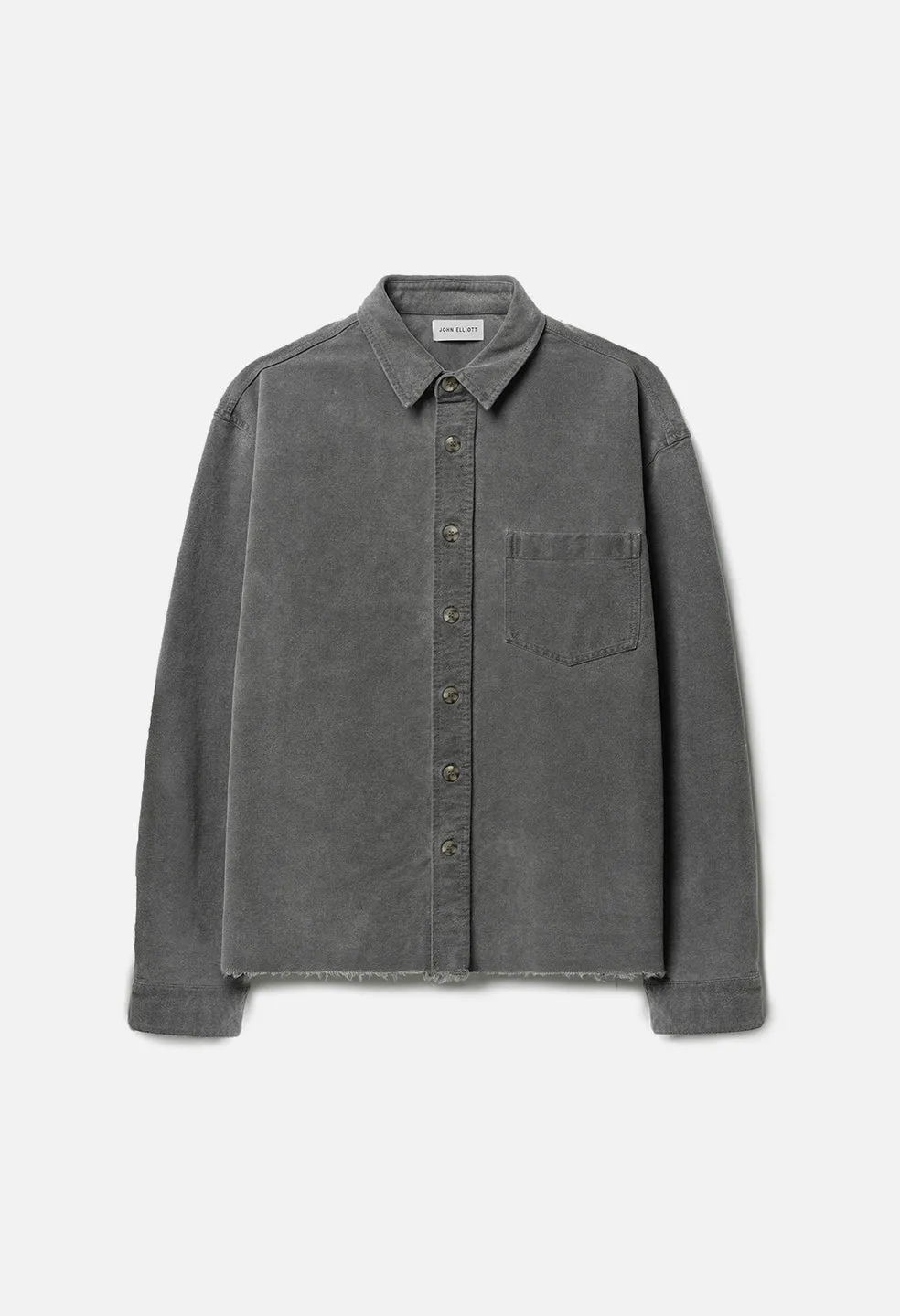 Solid Hemi Oversized Shirt / Washed Black