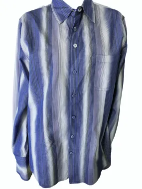 Striped long sleeve button down shirt