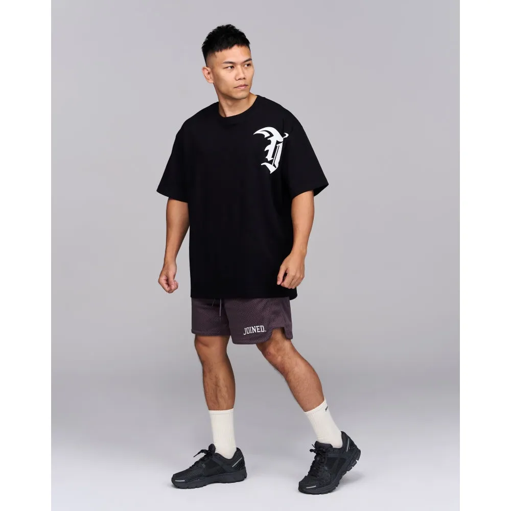 TEAMJOINED TJTC TJ GOTHIC LOGO HEAVY OVERSIZED-BLACK