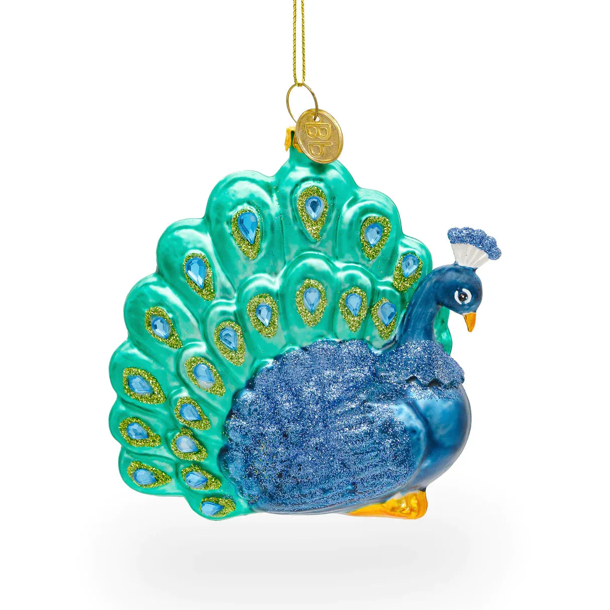 Technicolor Peacock Ornament