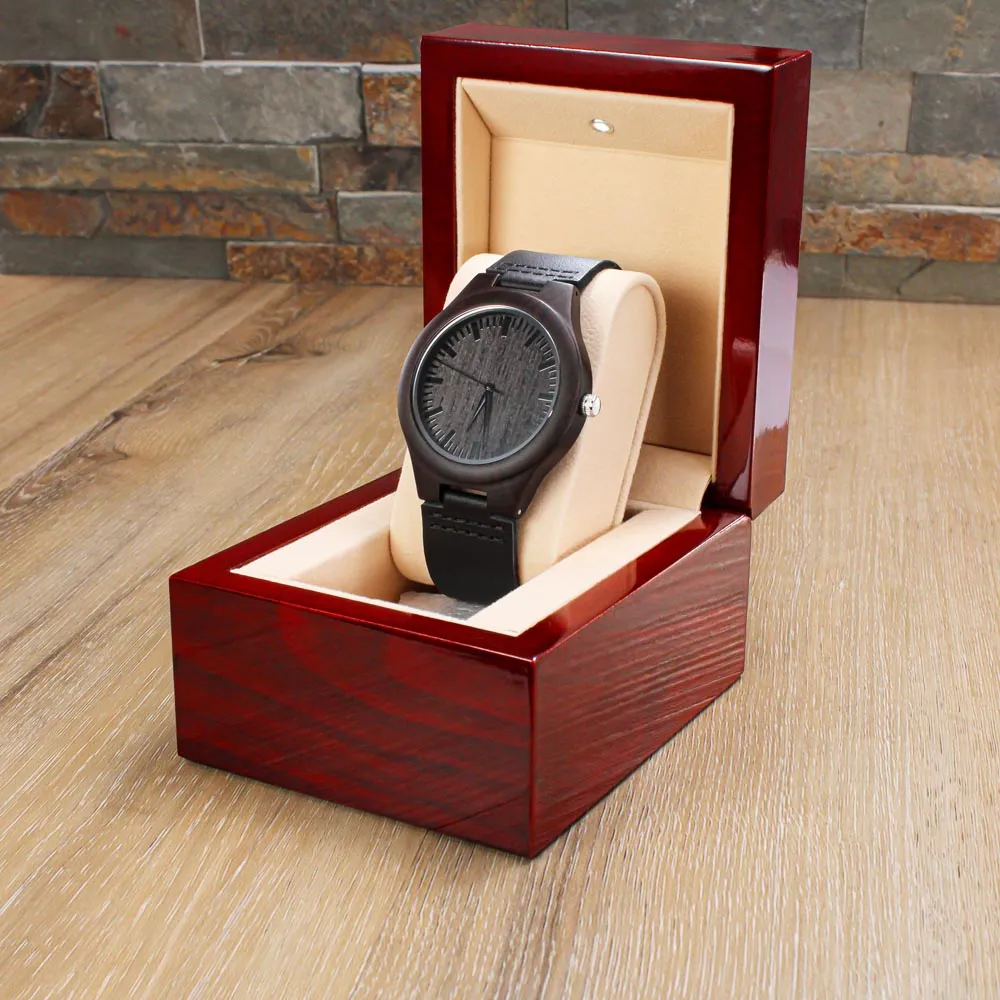 Thank You for Always Doing Your Best For Us, Gift for Dad, Father's Day Gift Engraved Wooden Watch