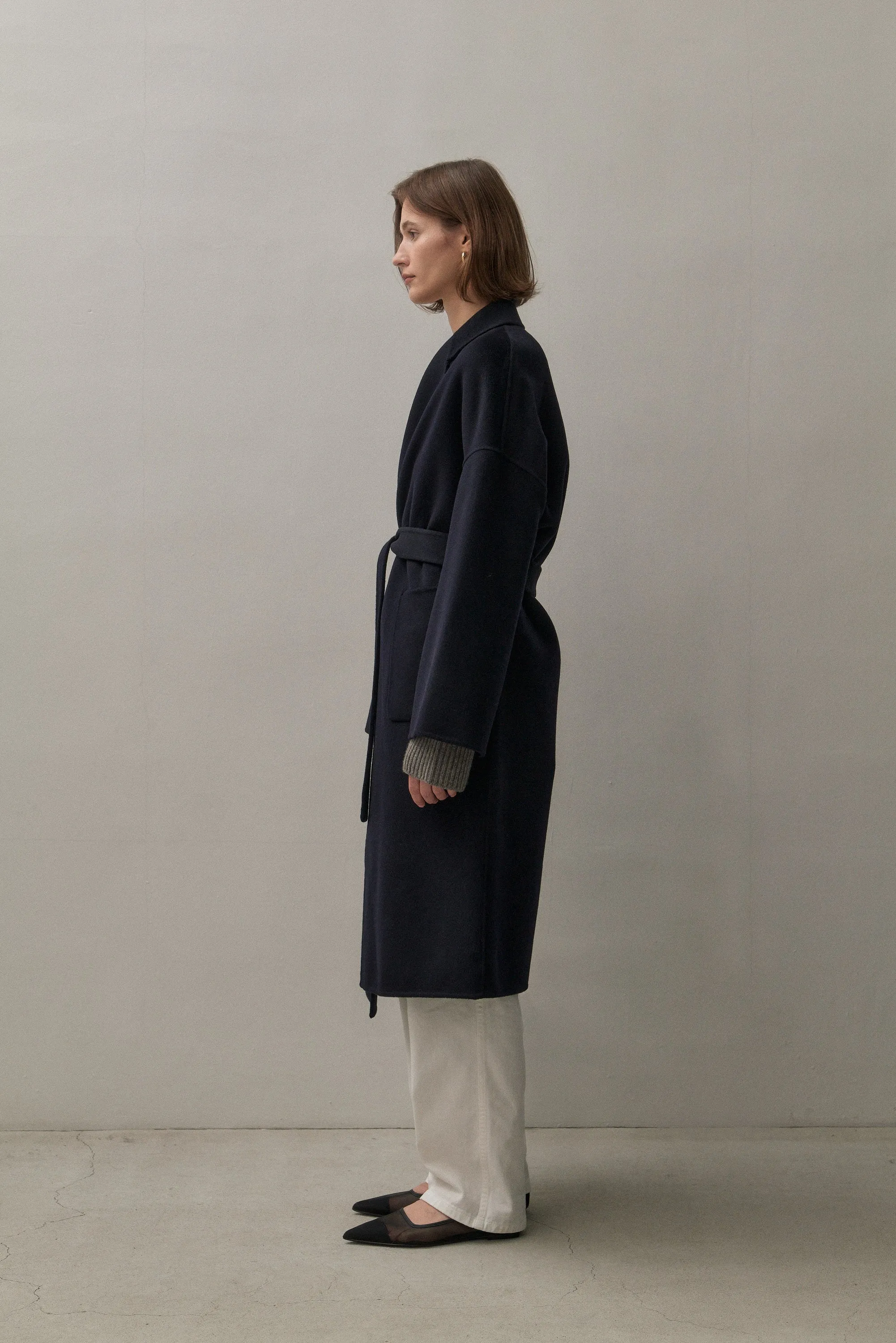 THE BOYFRIEND COAT - NAVY 90/10