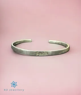 The Faith Silver Open Bracelet