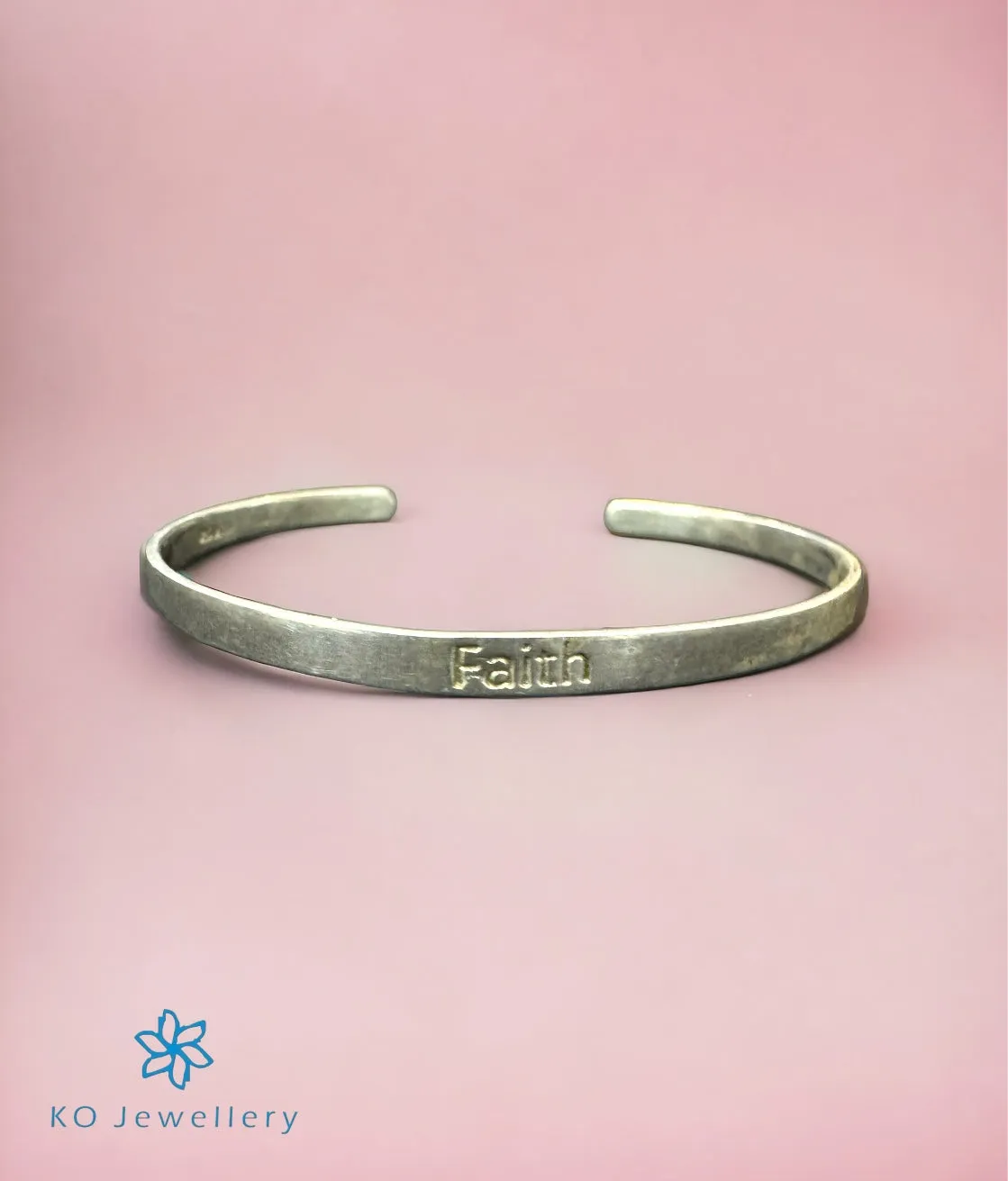 The Faith Silver Open Bracelet