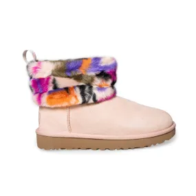 UGG Fluff Mini Quilted Motlee Multi Colored Boot's - Women's