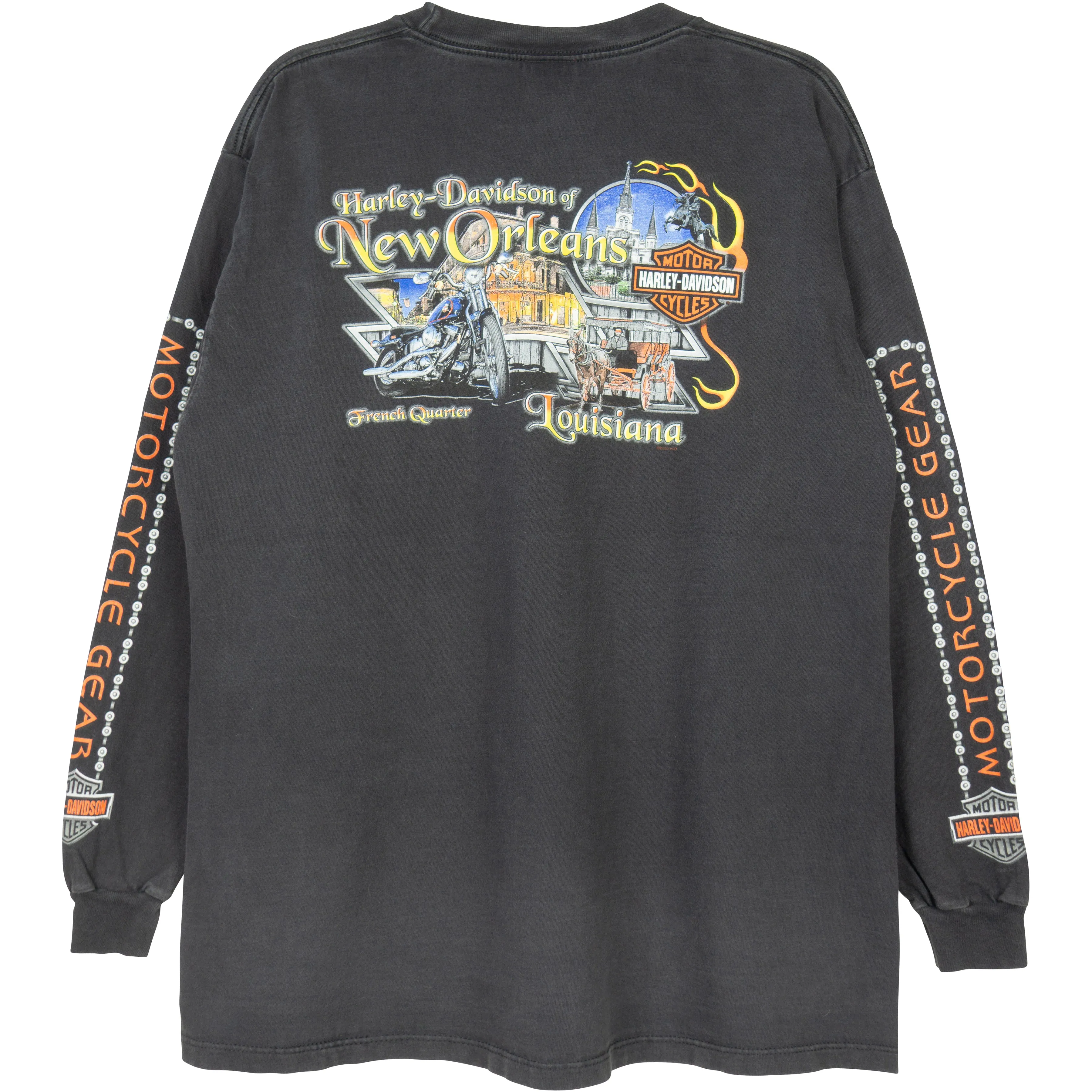 VINTAGE HARLEY DAVIDSON FRENCH QUARTER LONG SLEEVE T-SHIRT