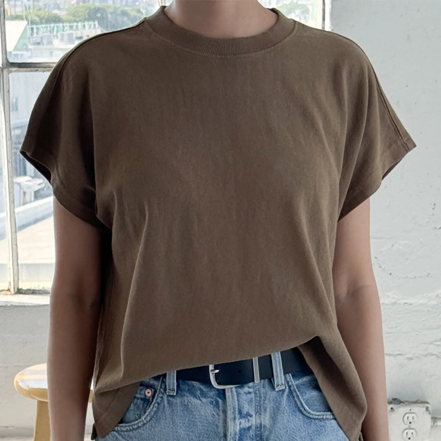 Womens Cotton Jeanne Tee - Tobacco