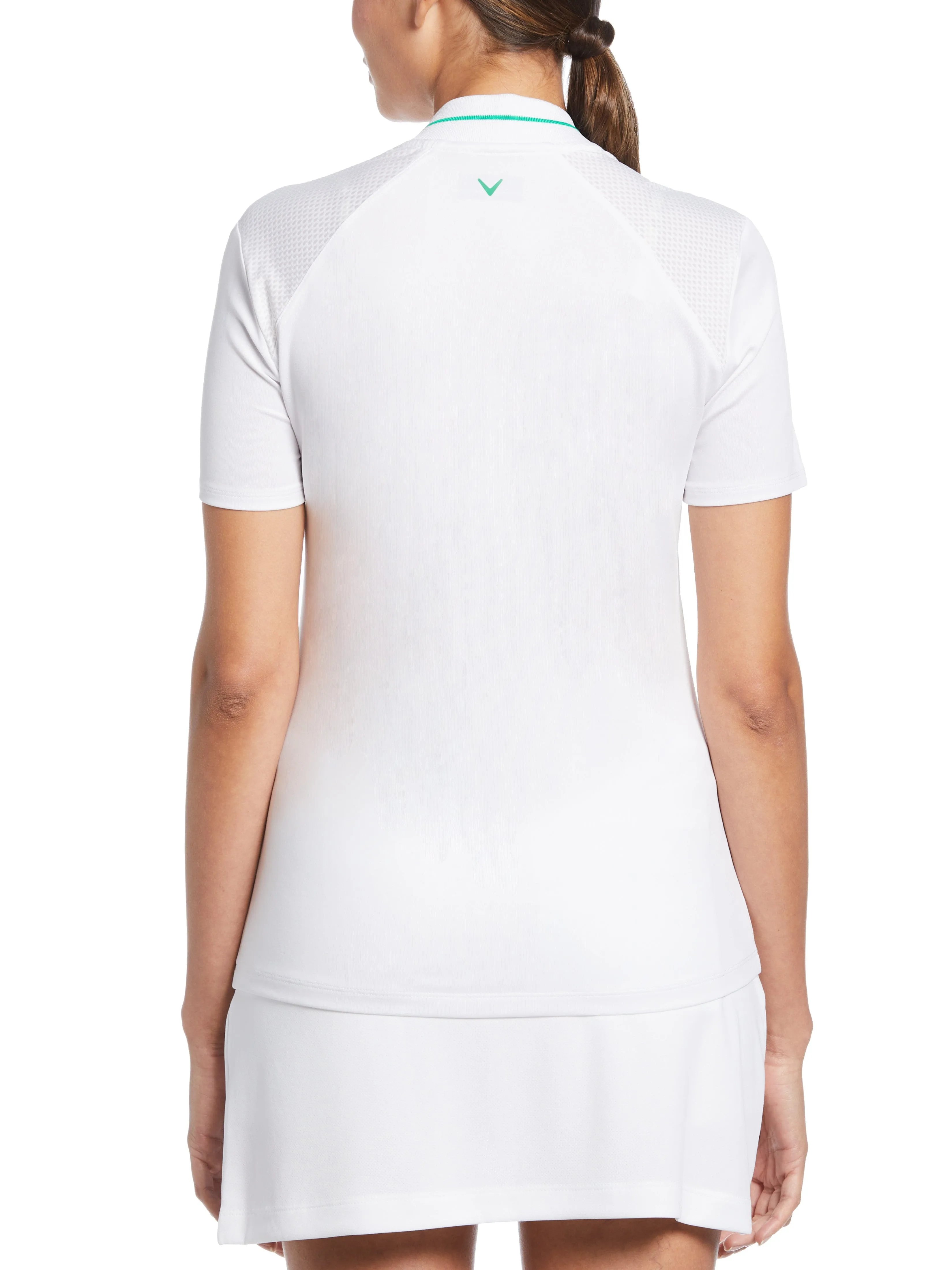 Womens Mesh Block Golf Top