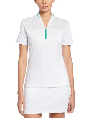 Womens Mesh Block Golf Top