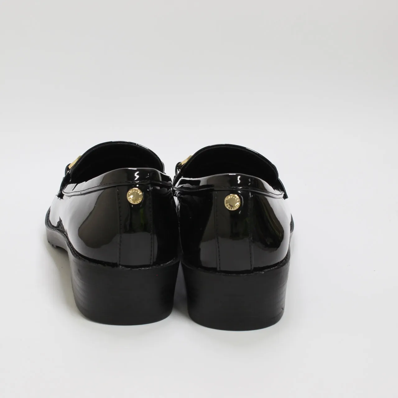 Womens Office Forget Me Not Metal Trim Loafers Black Patent