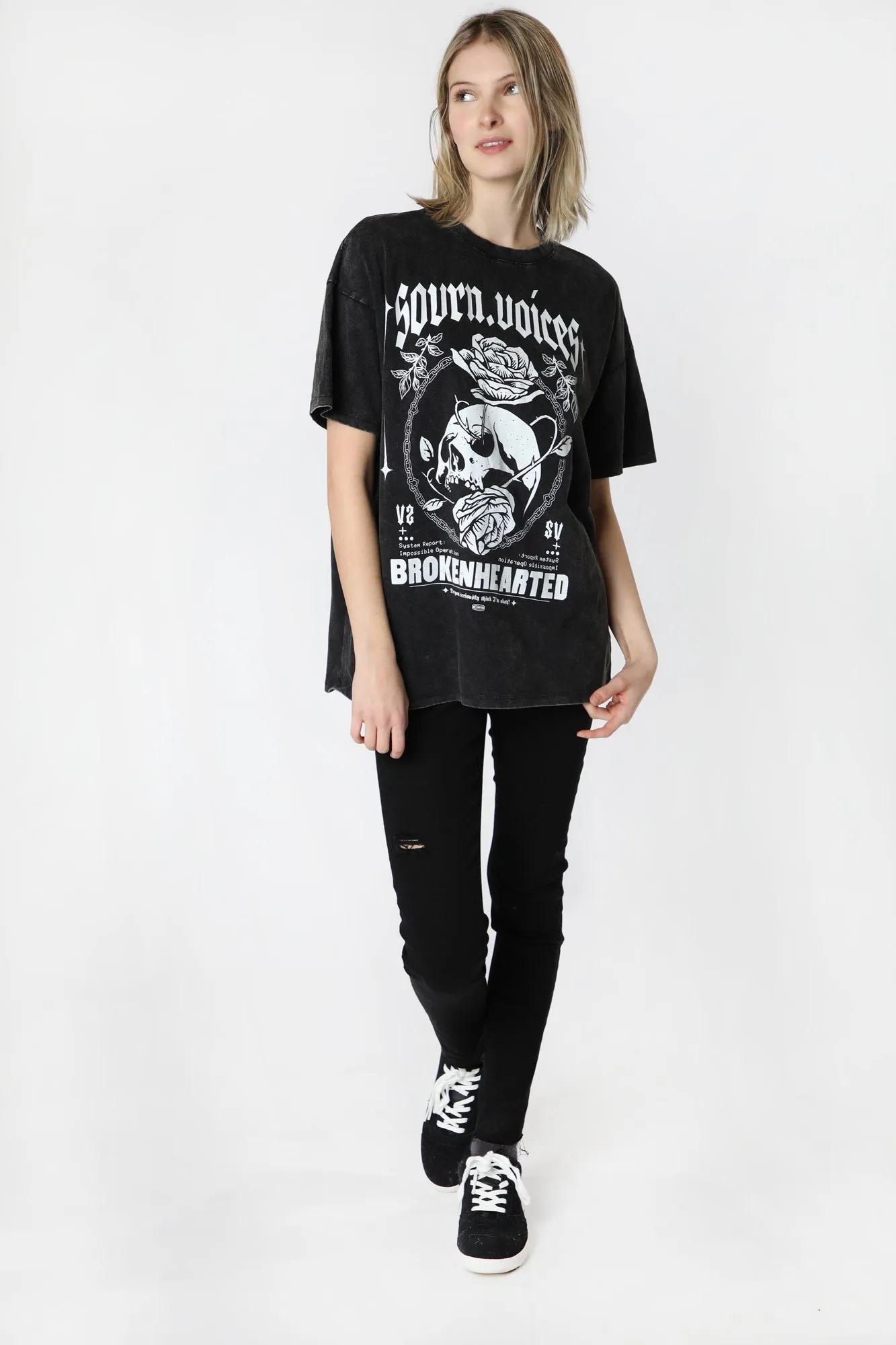 Womens Sovrn Voices Oversized Brokenhearted T-Shirt