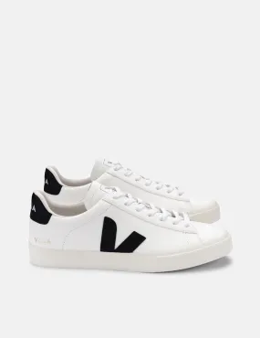 Womens Veja Campo Trainers (Chrome Free Leather) - White/Black