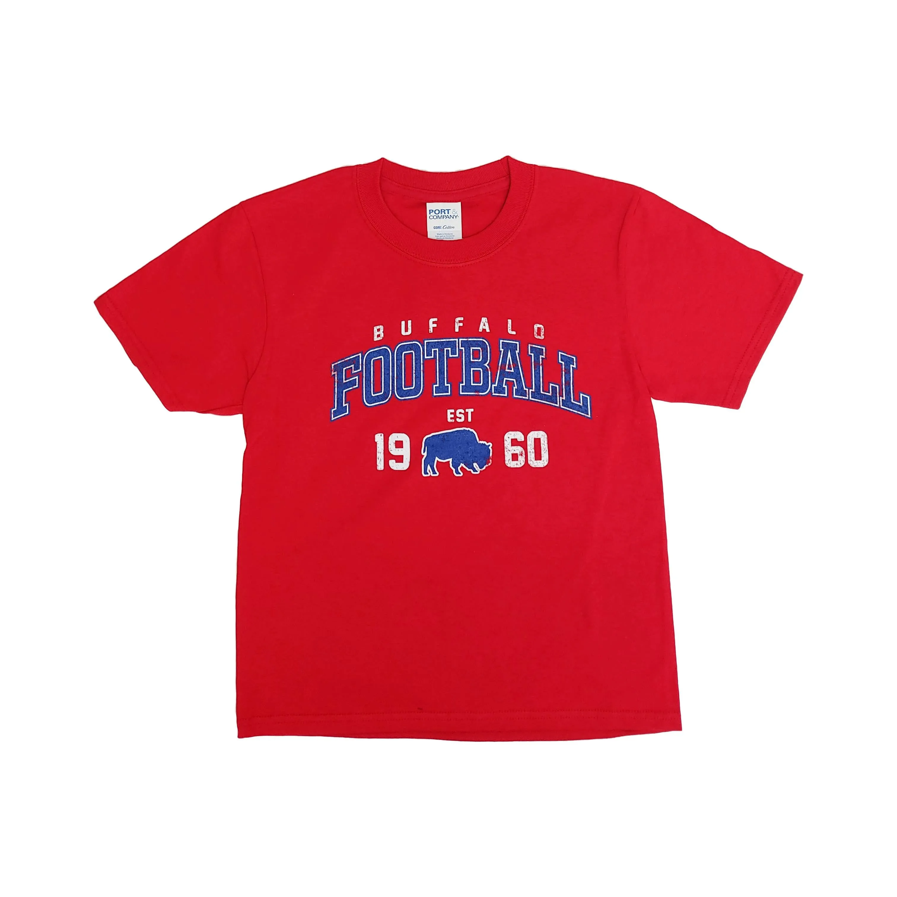 Youth Buffalo Football Red Short Sleeve Shirt